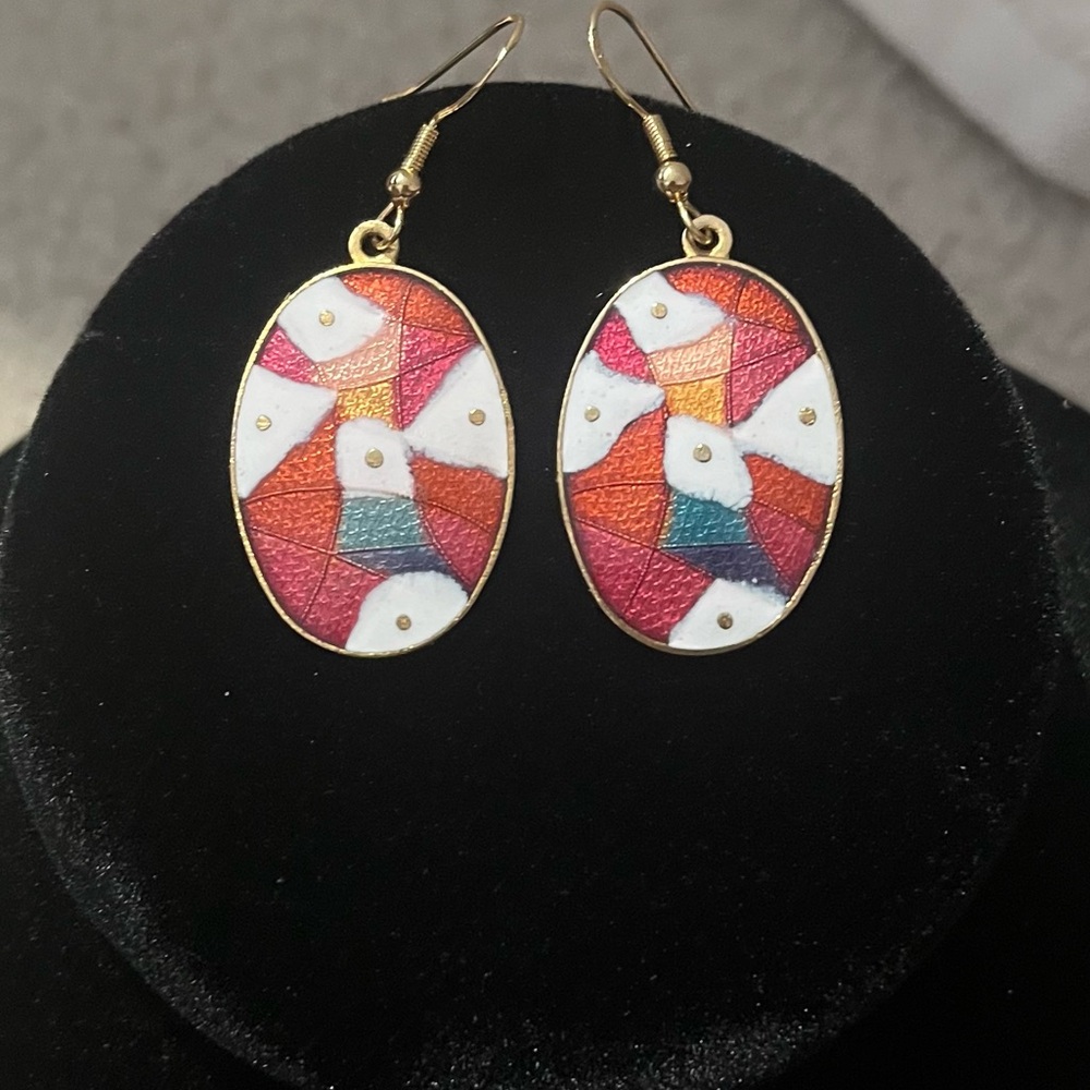 Vintage Cloisonné Earrings